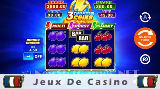 Icône de la fente 3 Thunder Coins Hold and Win Slot