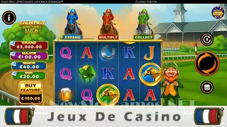 Icône de la fente Gold Trio Leprechauns Luck Race Bonanza Slot
