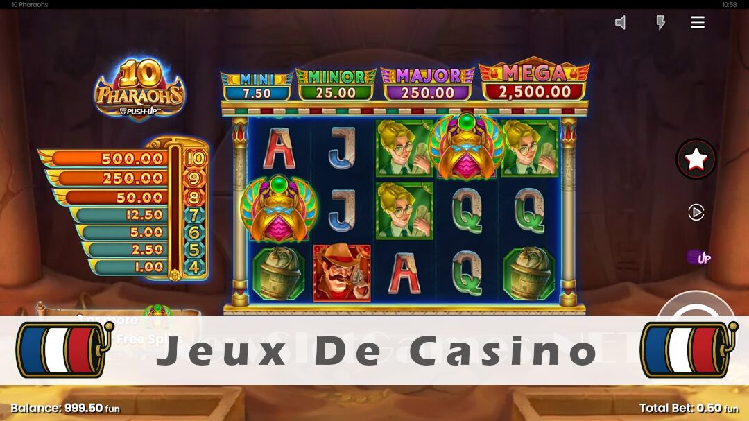 Démo de la machine à sous 10 Pharaohs Slot