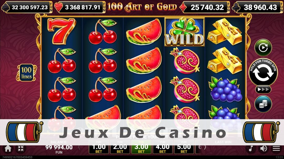 Démo de la machine à sous 100 Art of Gold Slot