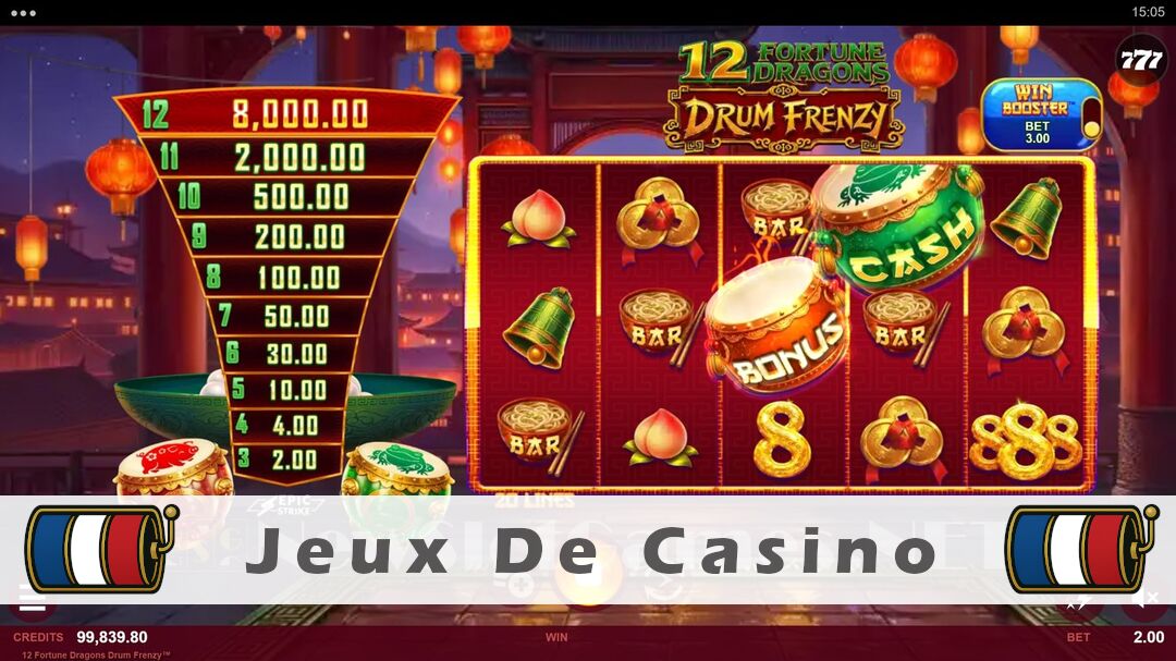 Démo de la machine à sous 12 Fortune Dragons Drum Frenzy Slot