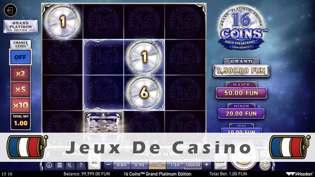 Démo de la machine à sous 16 Coins Grand Platinum Edition Slot