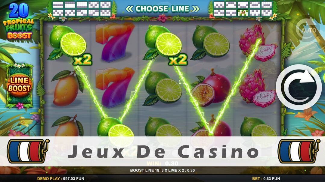 Démo de la machine à sous 20 Tropical Fruits Boost Slot
