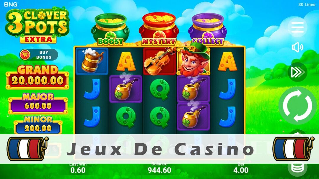 Démo de la machine à sous 3 Clover Pots Extra Slot