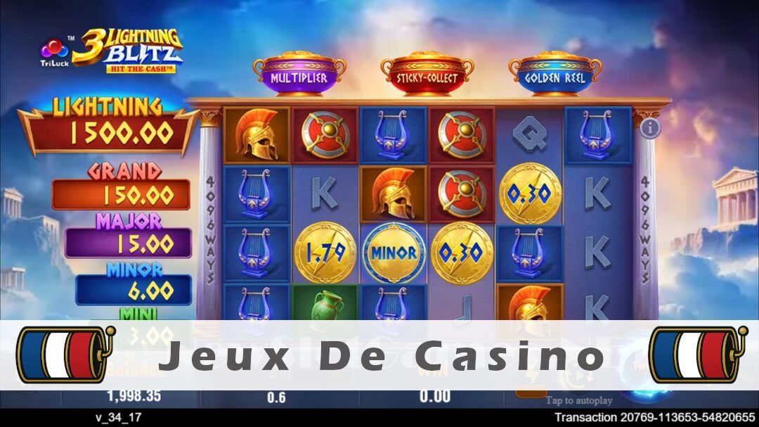 Démo de la machine à sous 3 Lightning Blitz Hit the Cash Slot
