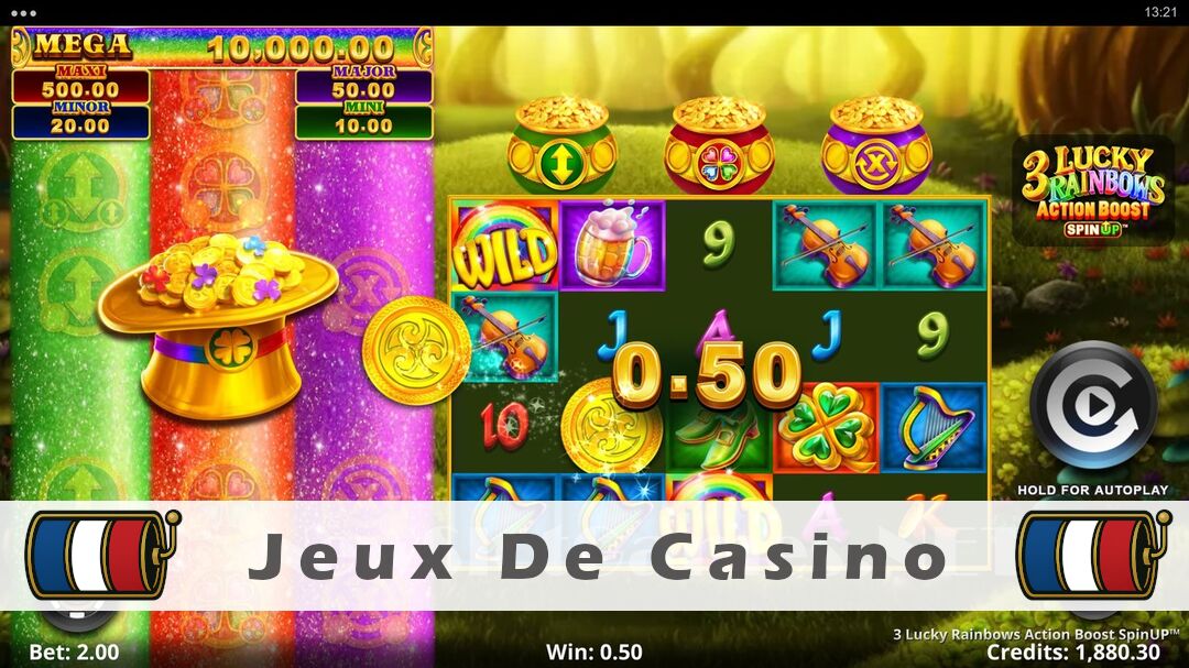 Démo de la machine à sous 3 Lucky Rainbows Action Boost SpinUP Slot