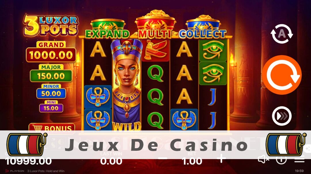 Démo de la machine à sous 3 Luxor Pots Hold and Win Slot