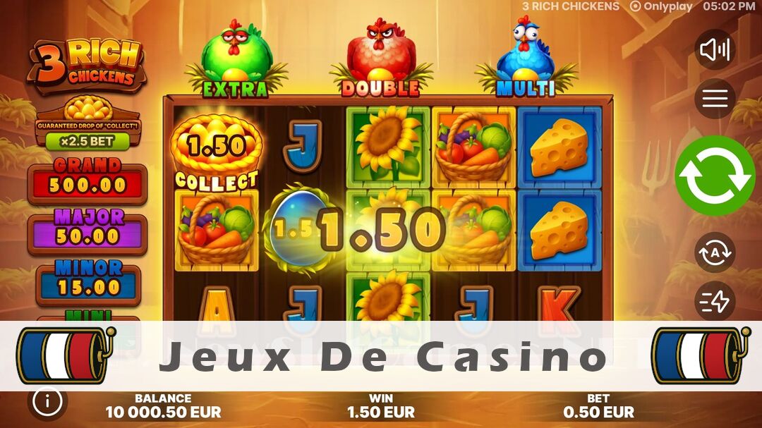 Démo de la machine à sous 3 Rich Chickens Slot