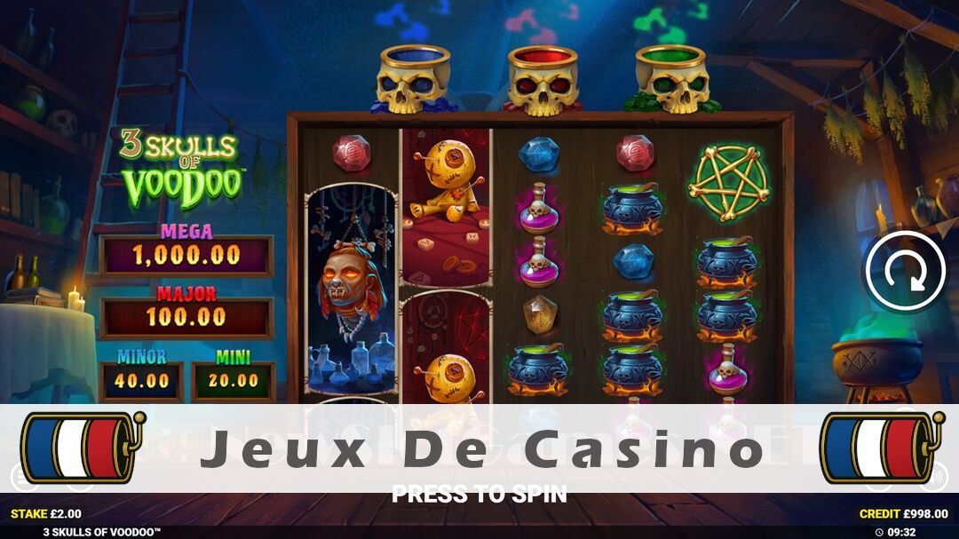 Démo de la machine à sous 3 Skulls of Voodoo Slot