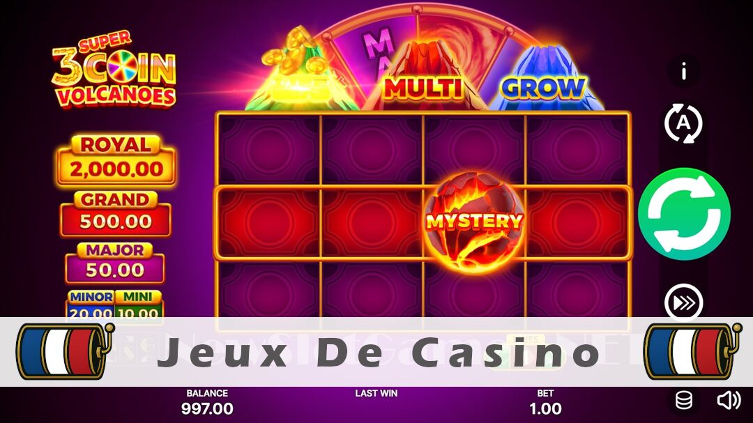 Démo de la machine à sous 3 Super Coin Volcanoes Slot