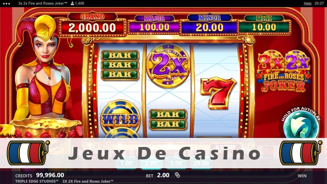 Démo de la machine à sous 3x 2x Fire and Roses Joker Slot