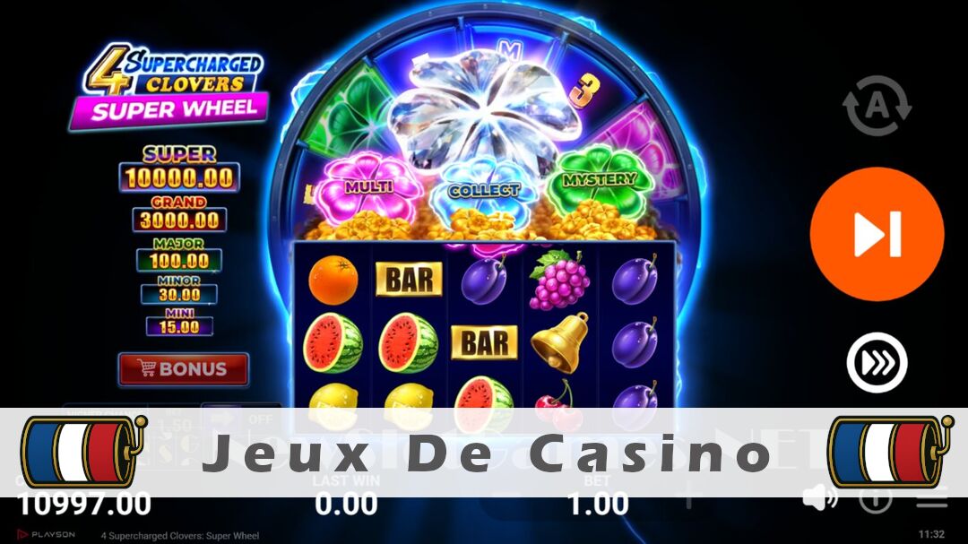 Démo de la machine à sous 4 Supercharged Clovers Super Wheel Slot