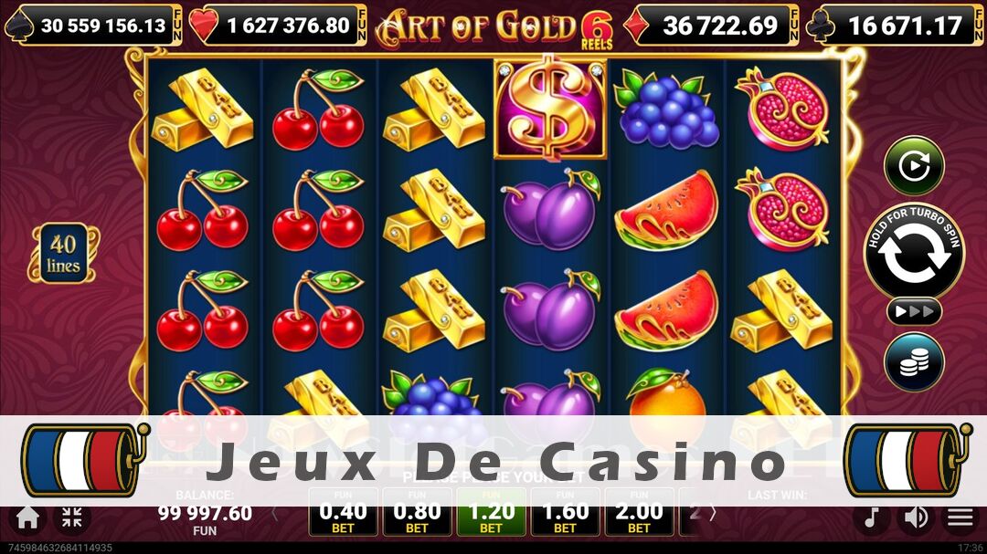 Démo de la machine à sous 40 Art of Gold 6 Reels Slot