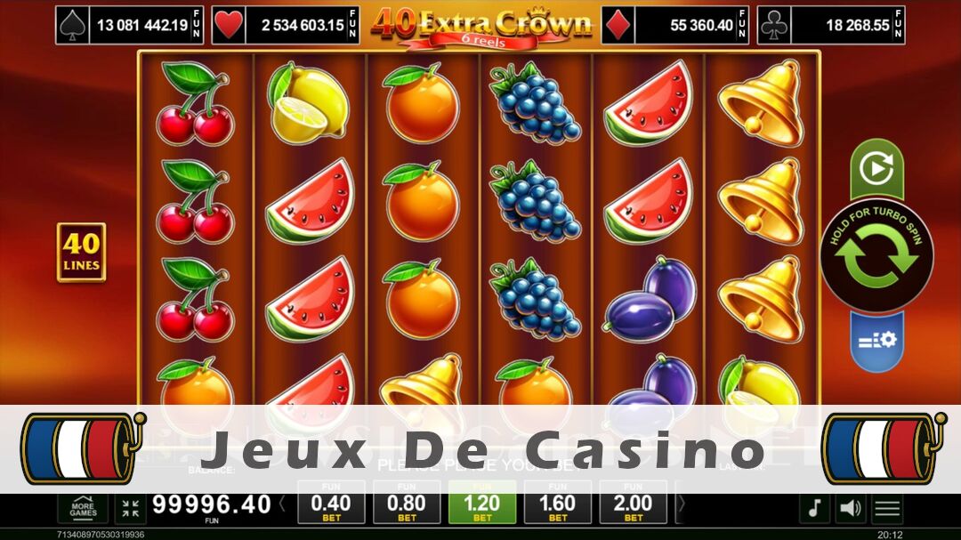 Démo de la machine à sous 40 Extra Crown 6 Reels Slot