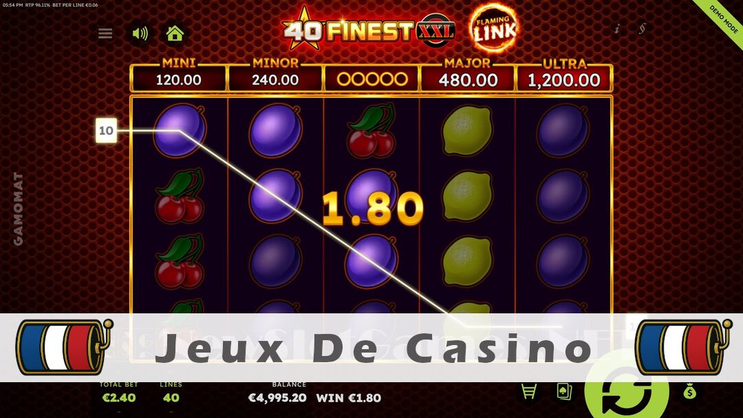 Démo de la machine à sous 40 Finest XXL Flaming Link Slot