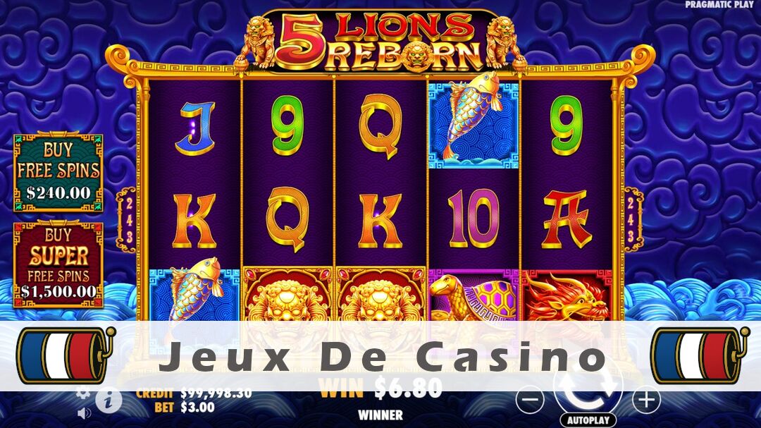Démo de la machine à sous 5 Lions Reborn Slot