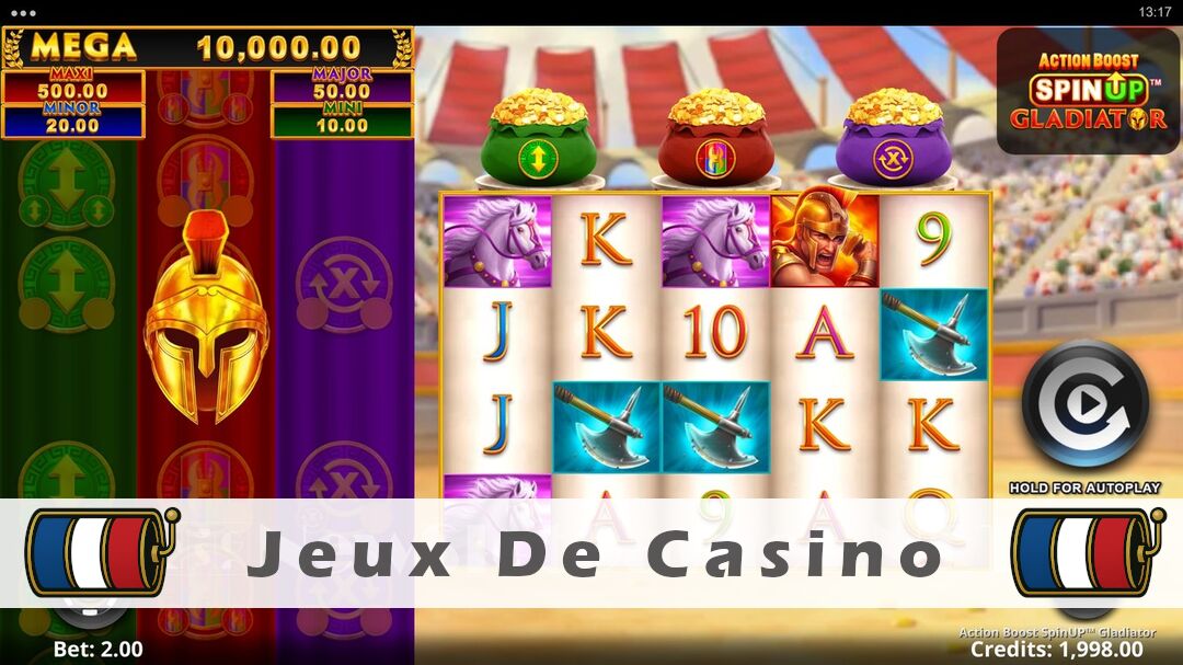 Démo de la machine à sous Action Boost SpinUP Gladiator Slot