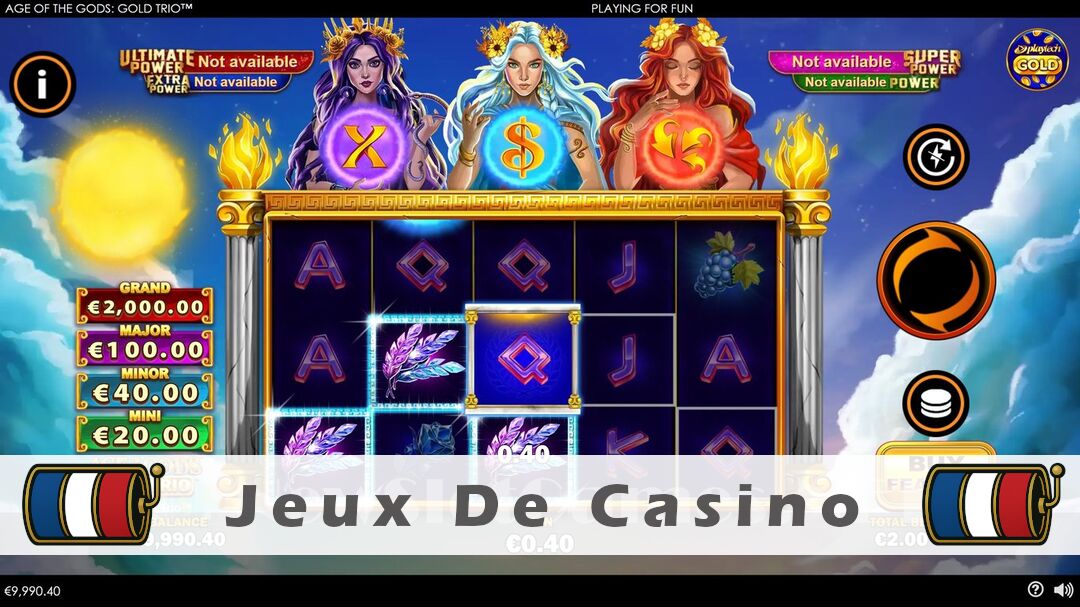 Démo de la machine à sous Age of the Gods Gold Trio Slot