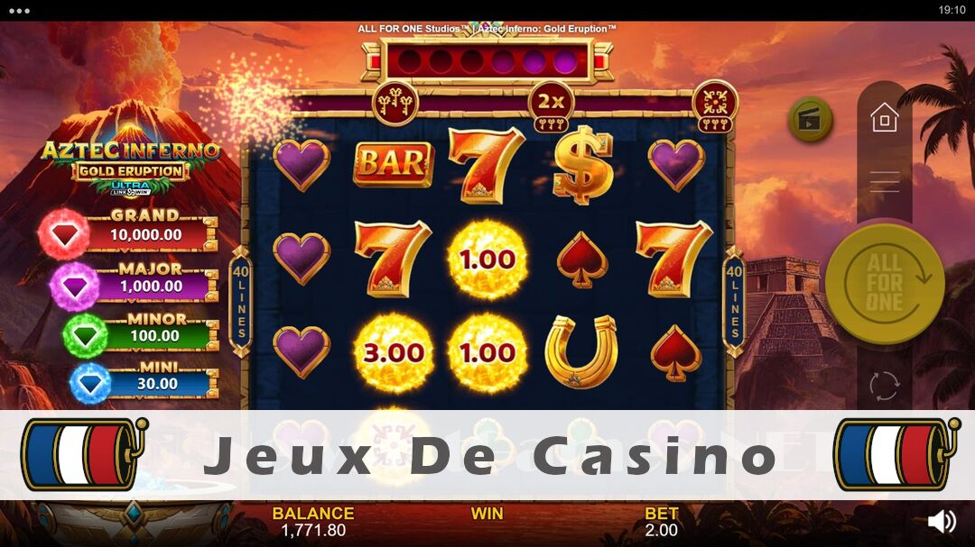 Démo de la machine à sous Aztec Inferno Gold Eruption Slot