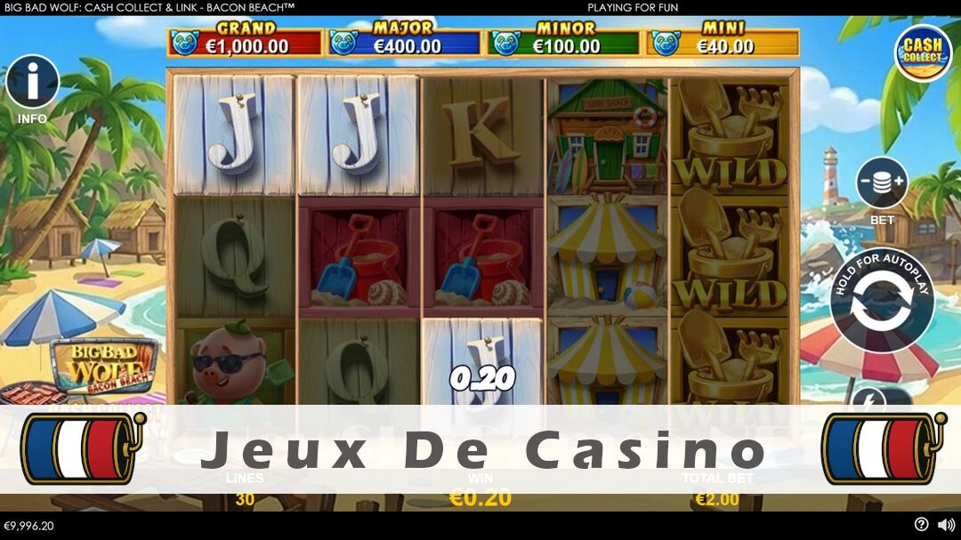 Démo de la machine à sous Big Bad Wolf Cash Collect & Link - Bacon Beach Slot