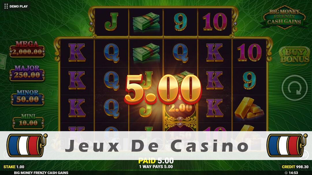 Démo de la machine à sous Big Money Frenzy Cash Gains Slot