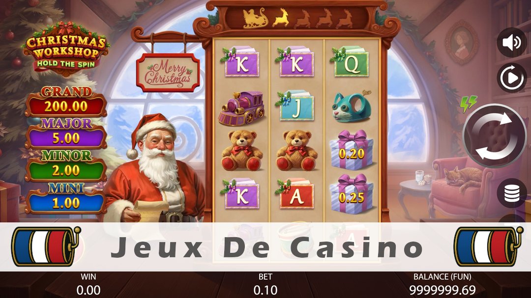 Démo de la machine à sous Christmas Workshop Hold the Spin Slot