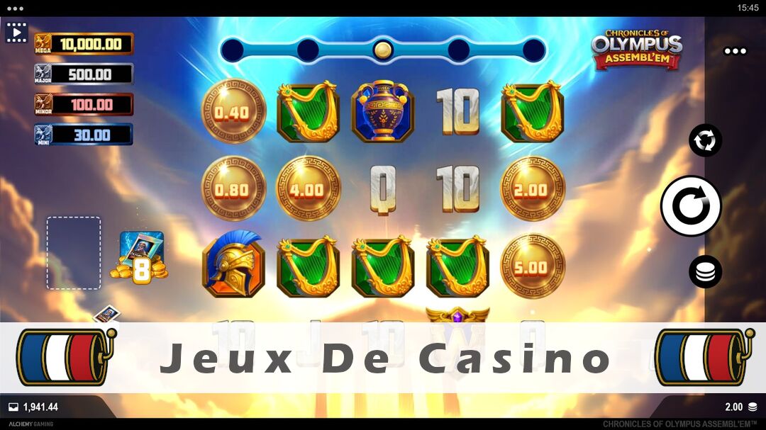 Démo de la machine à sous Chronicles of Olympus Assemblem Slot