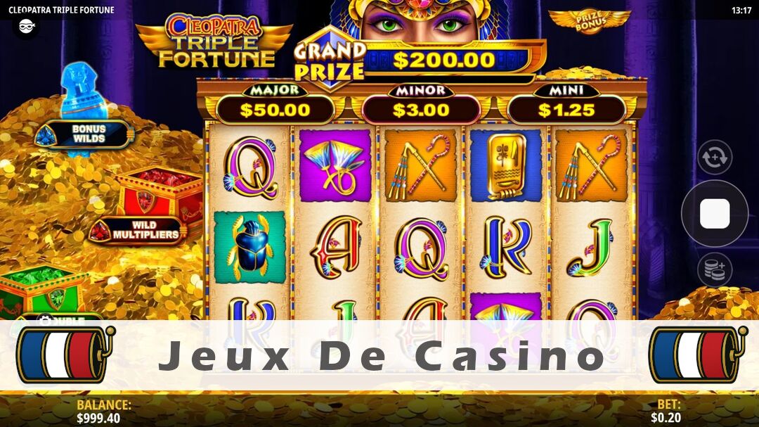 Démo de la machine à sous Cleopatra Triple Fortune Slot