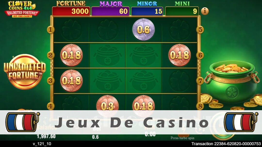 Démo de la machine à sous Clover Coins 4x4 Unlimited Fortune Slot