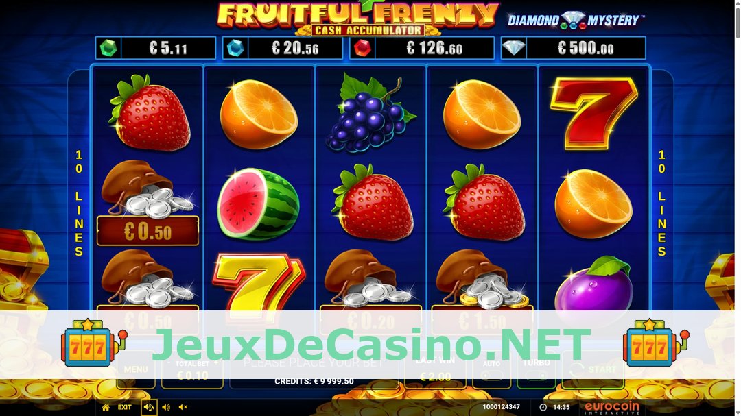 Démo de la machine à sous Diamond Mystery Fruitful Frenzy Slot