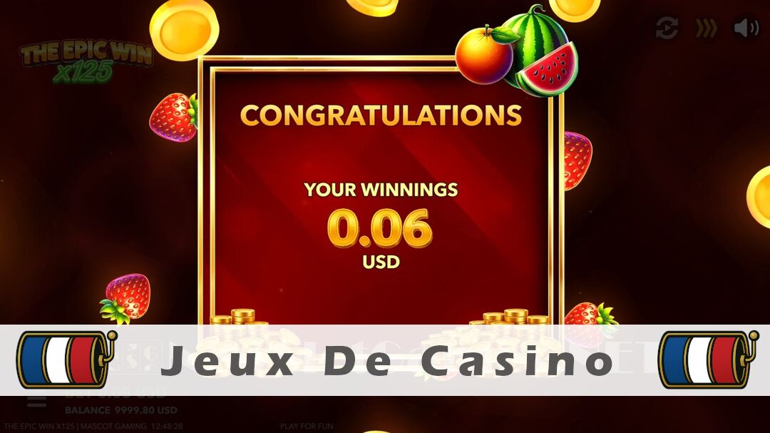 Démo de la machine à sous The Epic Win x125 Slot