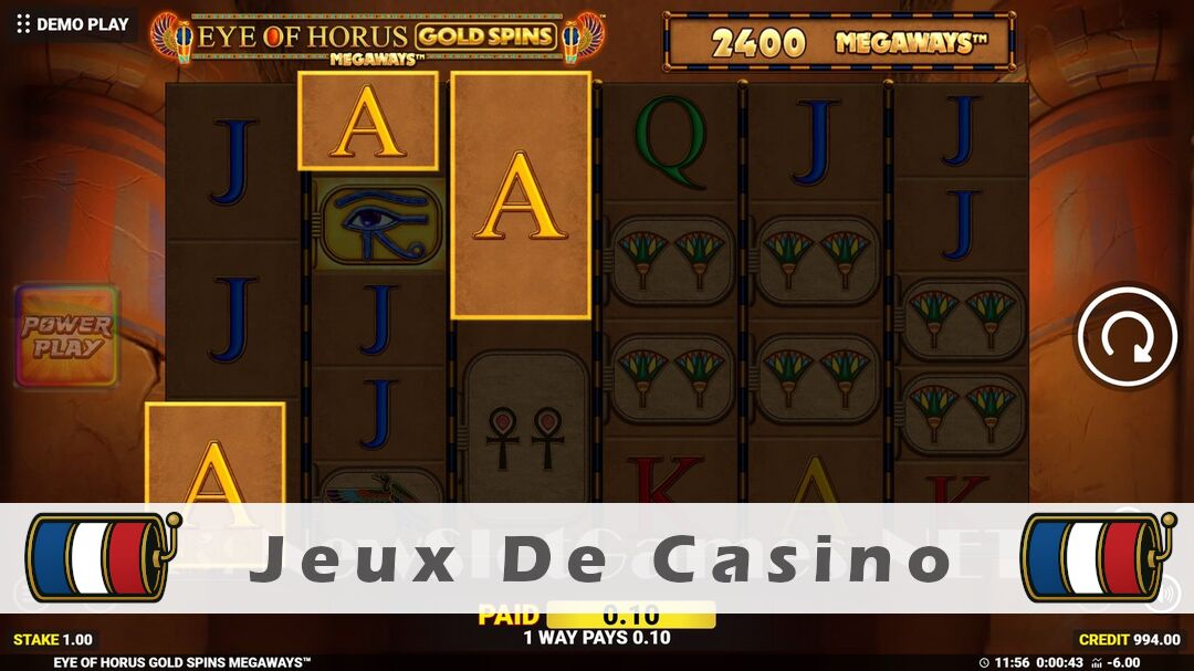 Démo de la machine à sous Eye of Horus Gold Spins Megaways Slot