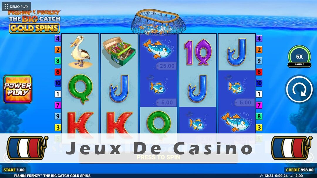 Démo de la machine à sous Fishin Frenzy The Big Catch Gold Spins Slot