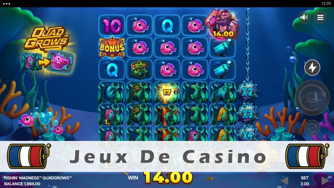 Démo de la machine à sous Fishin Madness QUADGROWS Slot