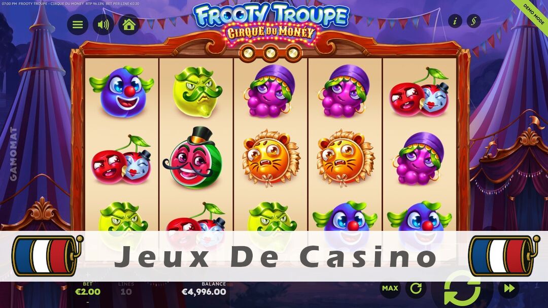 Démo de la machine à sous Frooty Troupe Cirque du Money Slot