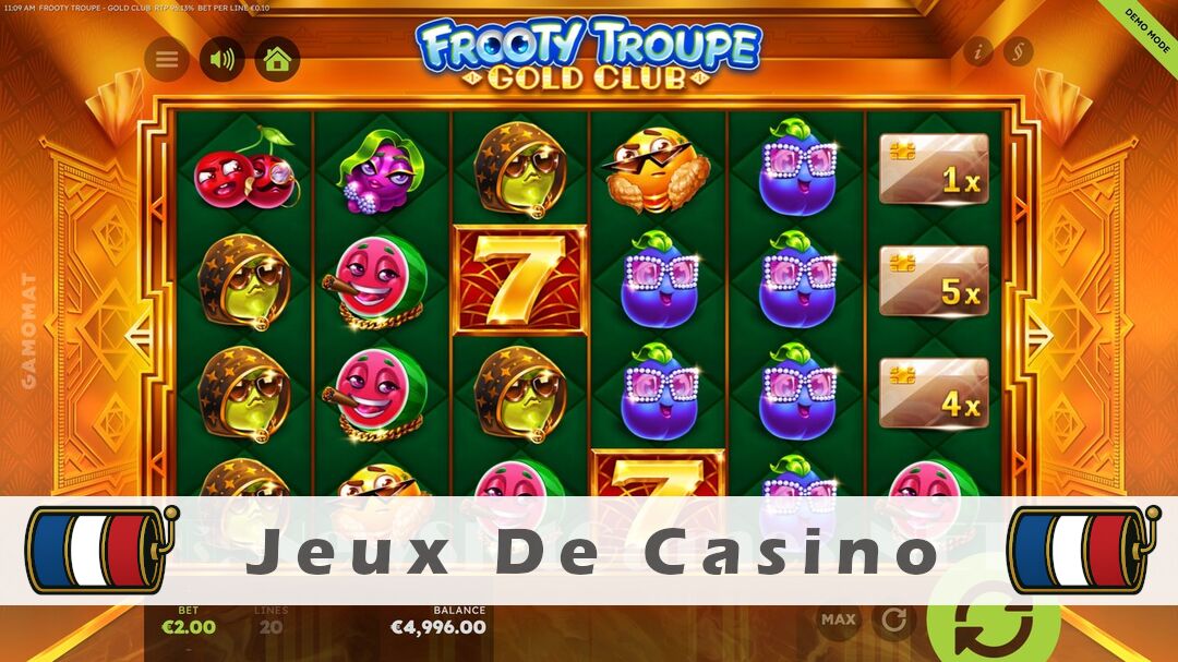 Démo de la machine à sous Frooty Troupe Gold Club Slot
