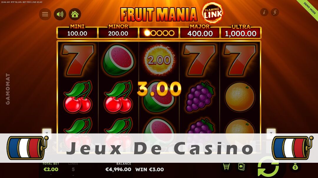 Démo de la machine à sous Fruit Mania Flaming Link Slot