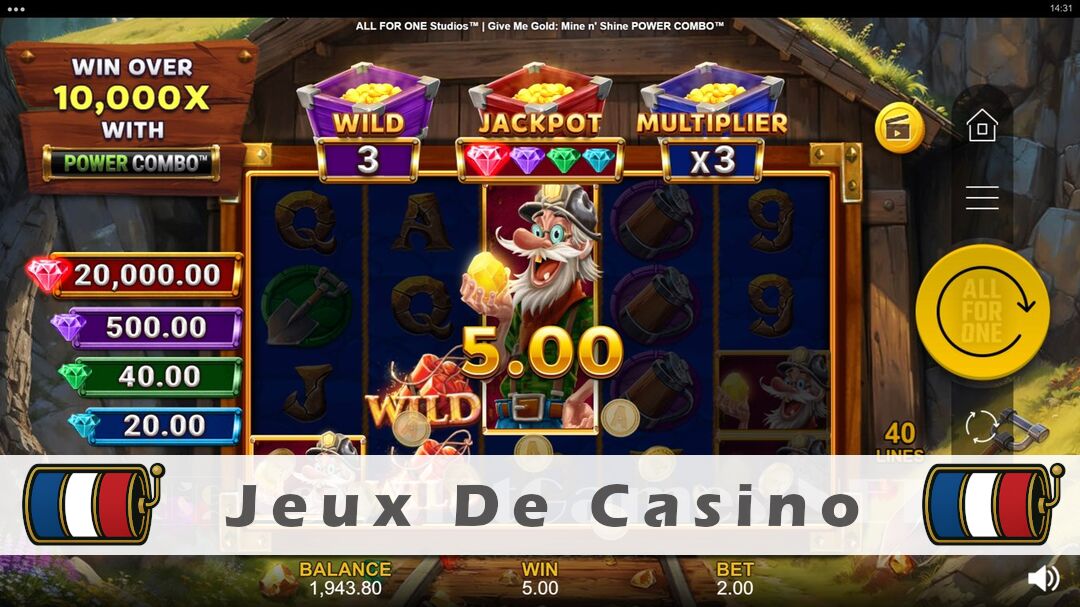Démo de la machine à sous Give Me Gold Mine n Shine Power Combo Slot