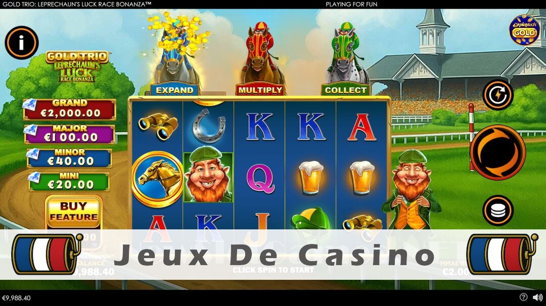Démo de la machine à sous Gold Trio Leprechauns Luck Race Bonanza Slot