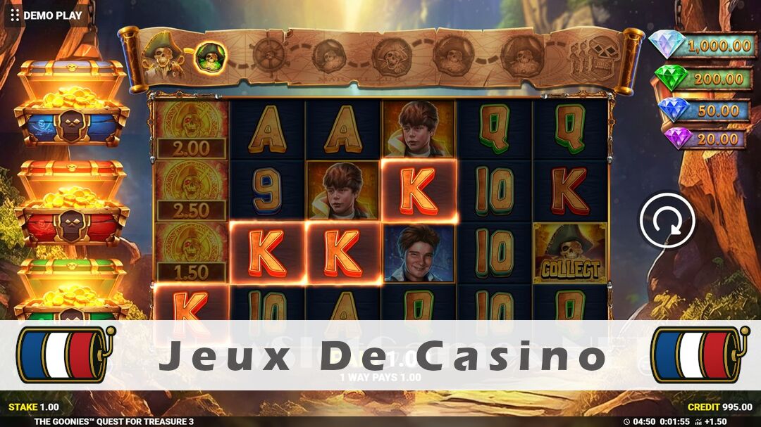 Démo de la machine à sous The Goonies Quest for Treasure 3 Slot