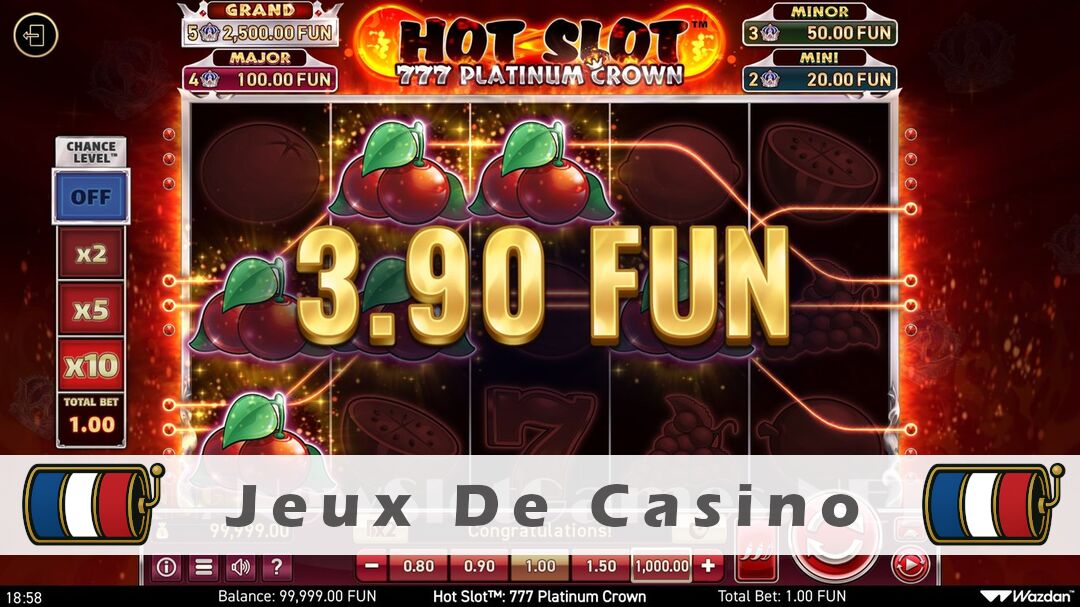 Démo de la machine à sous Hot Slot 777 Platinum Crown Slot