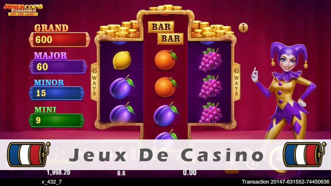 Démo de la machine à sous Joker Coins Expanded Hit the Cash Slot