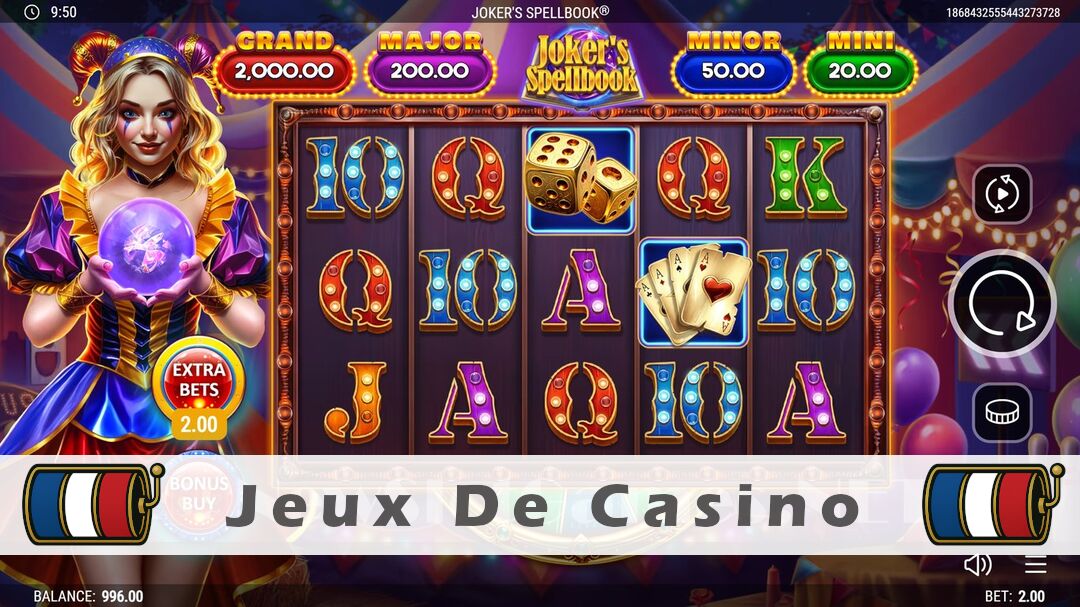 Démo de la machine à sous Jokers Spellbook Slot