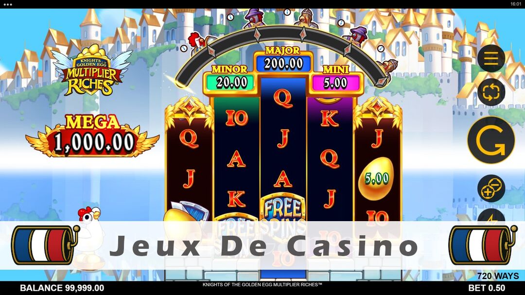 Démo de la machine à sous Knights of the Golden Egg Multiplier Riches Slot