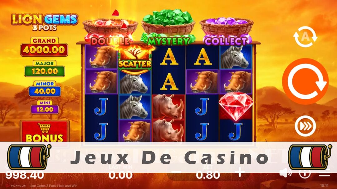 Démo de la machine à sous Lion Gems 3 Pots Hold and Win Slot