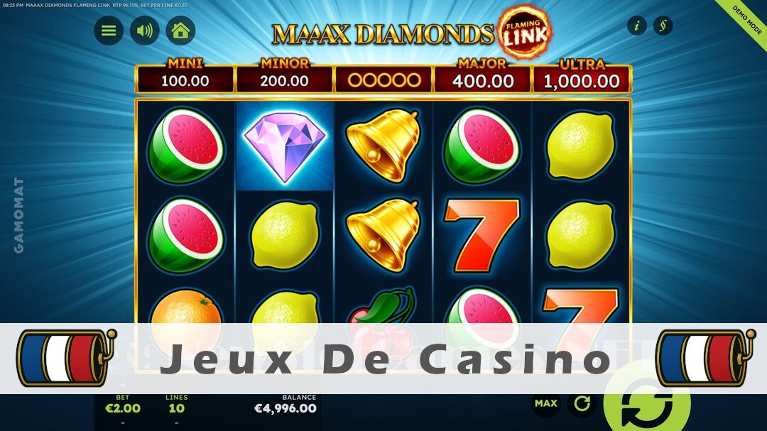 Démo de la machine à sous Maaax Diamonds Flaming Link Slot