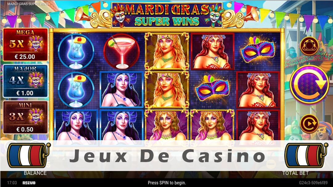 Démo de la machine à sous Mardi Gras Super Wins Slot