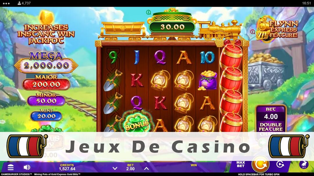 Démo de la machine à sous Mining Pots of Gold Express Gold Blitz Slot