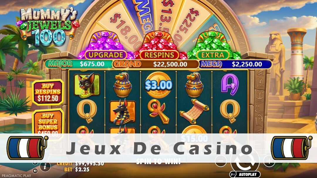 Démo de la machine à sous Mummys Jewels 100 Slot