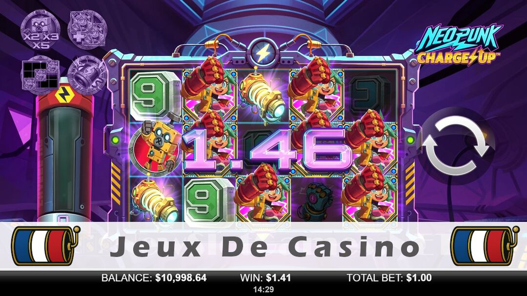 Démo de la machine à sous Neopunk Charge Up Slot
